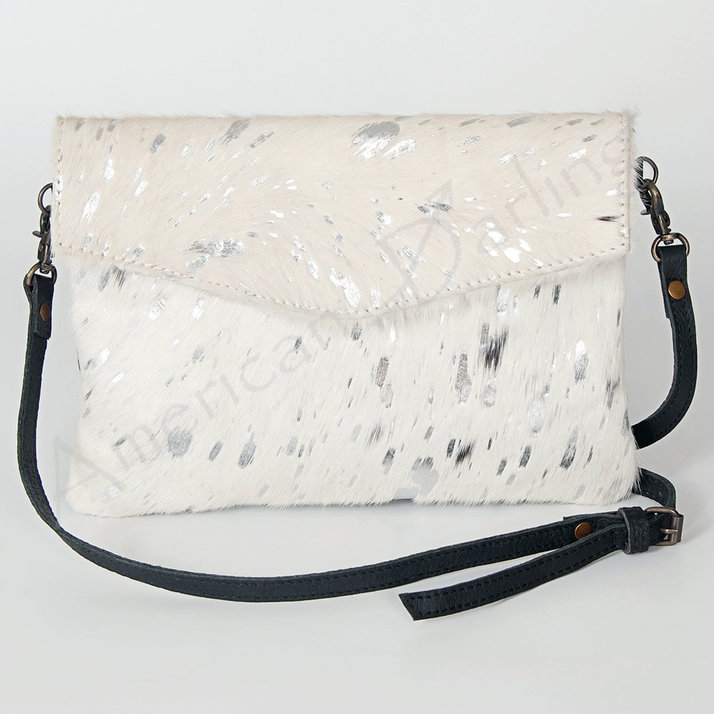 ADBGS178 Hair-On Cowhide Leather Crossbody Envelope - Western Style Purse