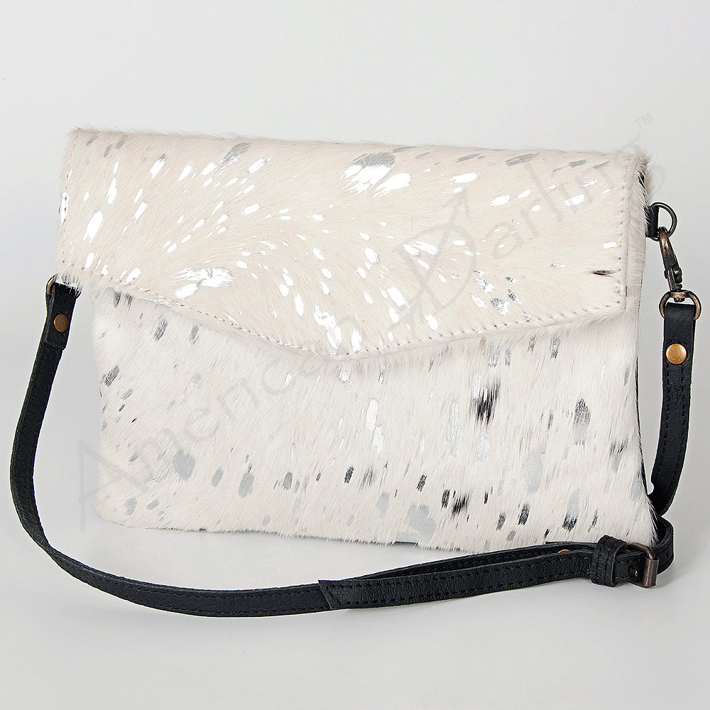 ADBGS178 Hair-On Cowhide Leather Crossbody Envelope - Western Style Purse