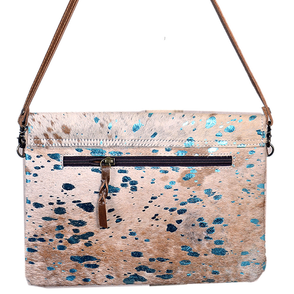 ADBGS178 Hair-On Cowhide Leather Crossbody Envelope - Western Style Purse
