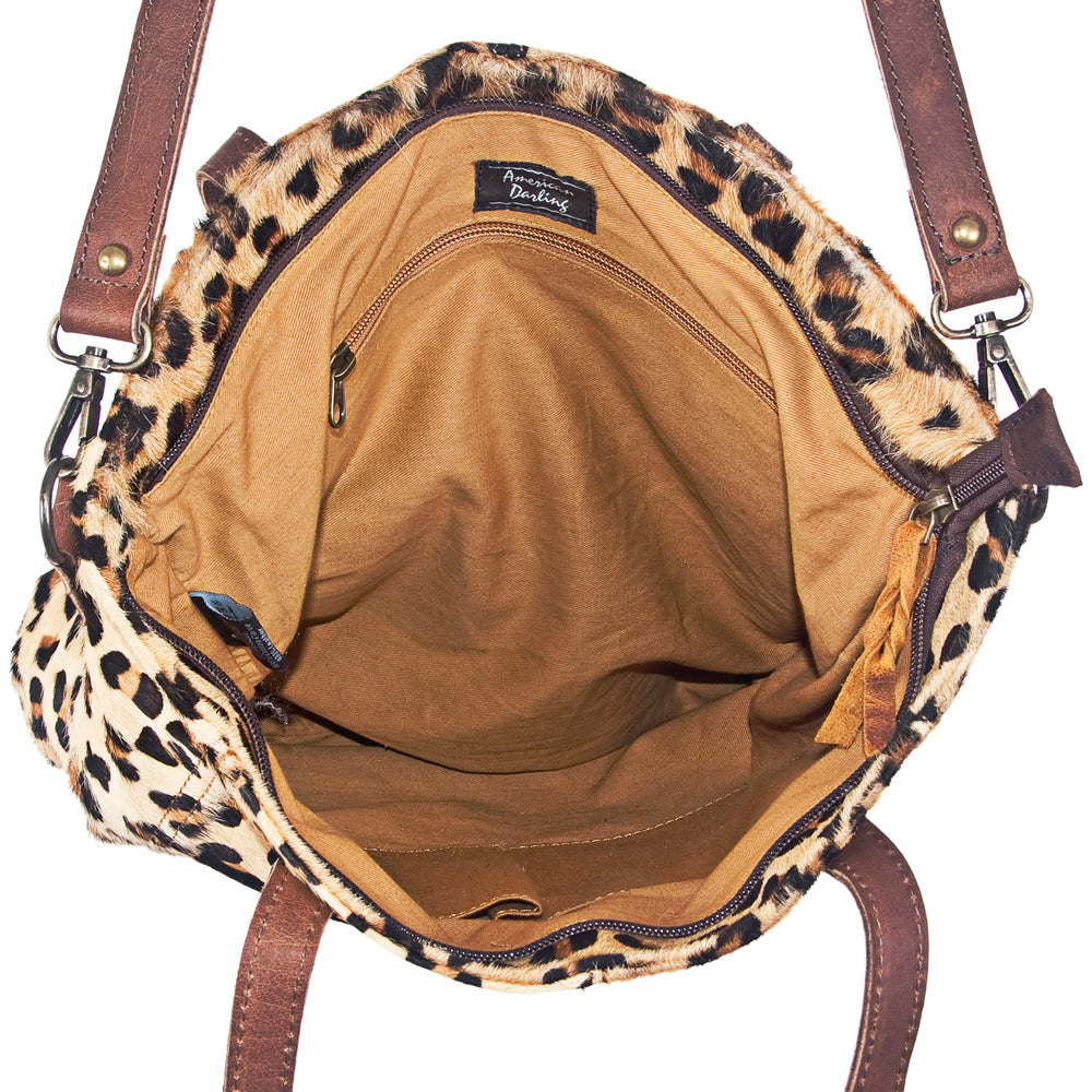 ADBG106 American Darling Hair-on Cowhide Western Tote Bag - Genuine Leather