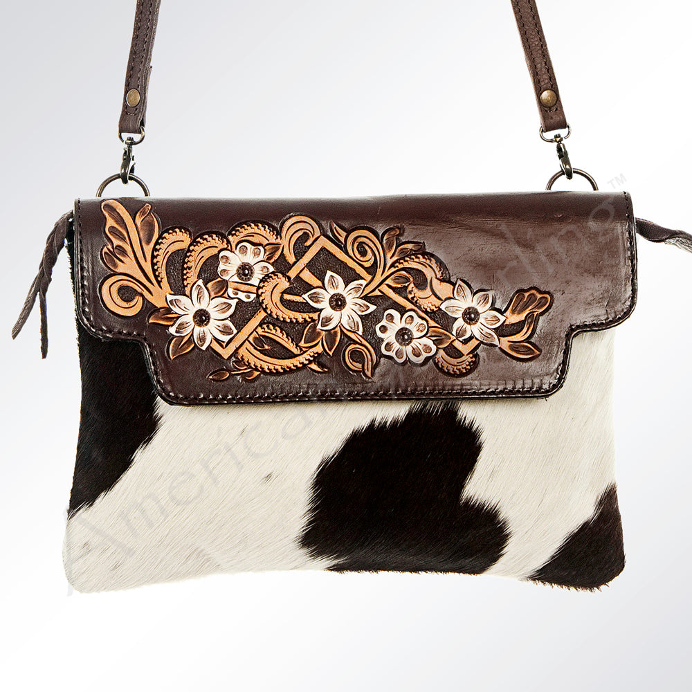 ADBG241 American Darling Hand Tooled Hair-On Envelop Bag