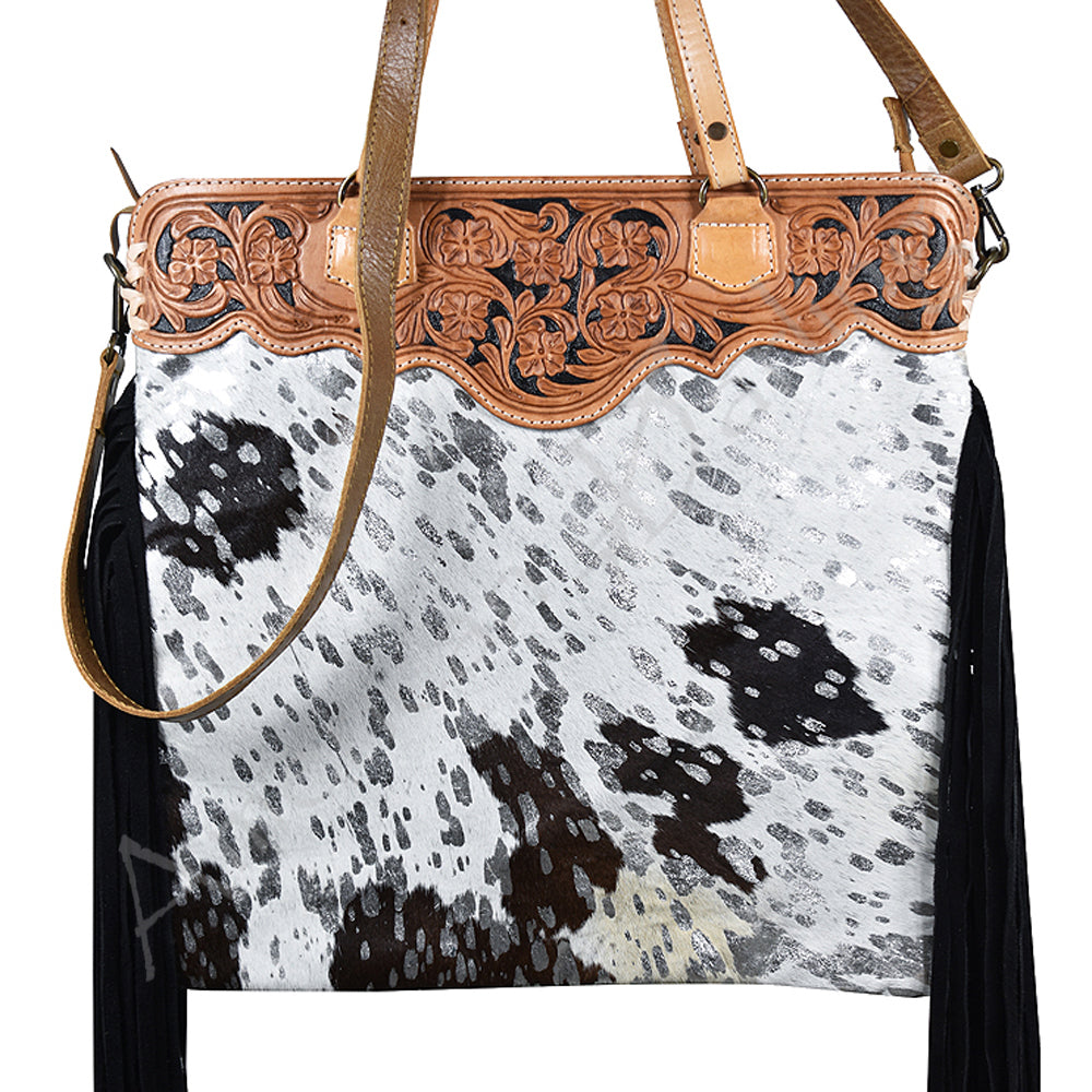 LC-ADBGS143ACSL Tote Hair On Genuine Western Leather Women Bag
