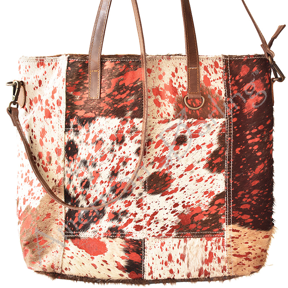 ADBG106 American Darling Hair-on Cowhide Western Tote Bag - Genuine Leather