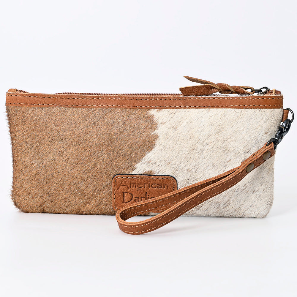 ADBG344 Handmade Hair-On Hide Leather Wristlet by American Darling
