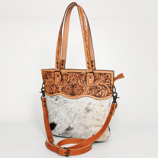 LC-ADBGS111BRW Tote Hair On Genuine Western Leather Women Bag
