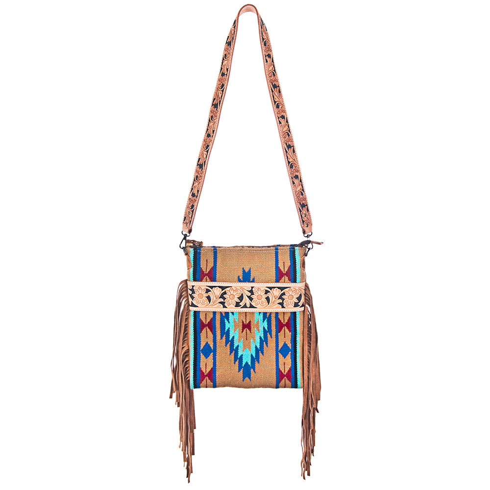 ADBG298 Hand tooled  Crossbody Genuine Western Leather Women Bag