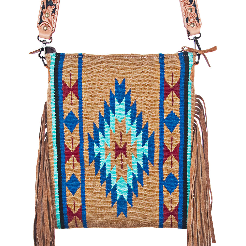 ADBG298 Hand tooled  Crossbody Genuine Western Leather Women Bag