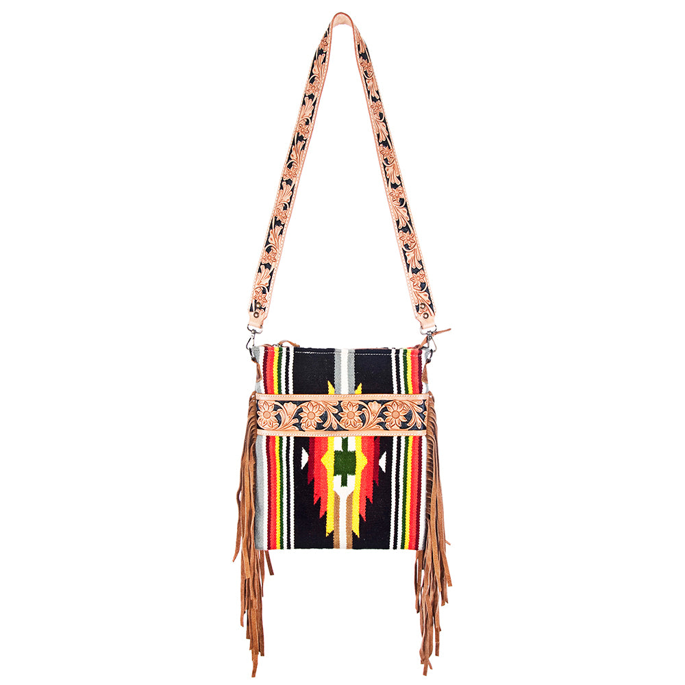 ADBG298 Hand tooled  Crossbody Genuine Western Leather Women Bag