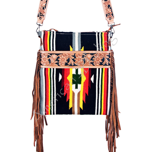 ADBG298 Hand tooled  Crossbody Genuine Western Leather Women Bag