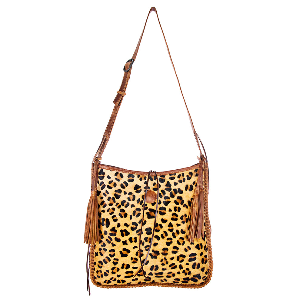 ADBG115 American Darling Hair-On Cowhide Crossbody Bag | Western Fringe Purse