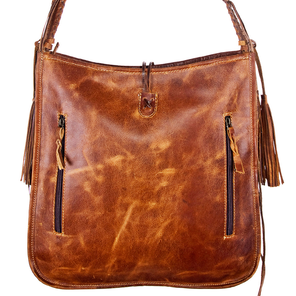 ADBG115 American Darling Hair-On Cowhide Crossbody Bag | Western Fringe Purse