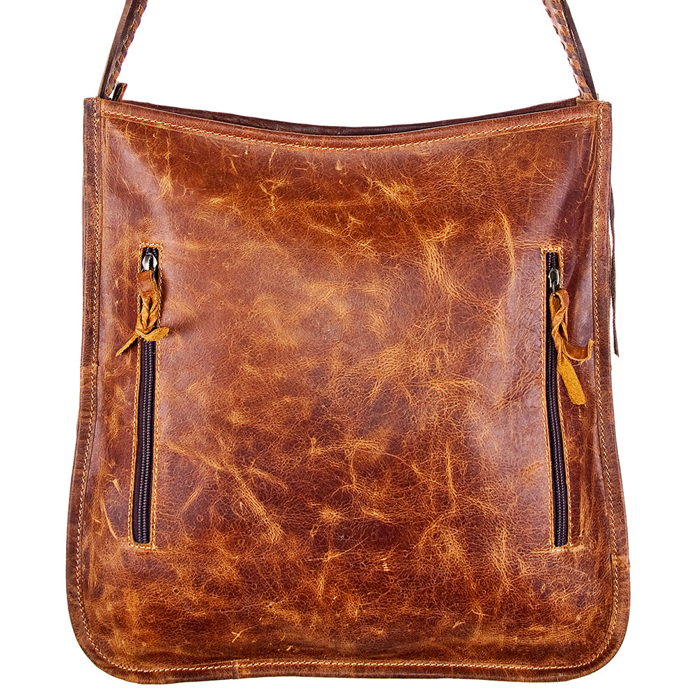 ADBG115 American Darling Saddle Blanket Crossbody | Tooled Leather Western Bag