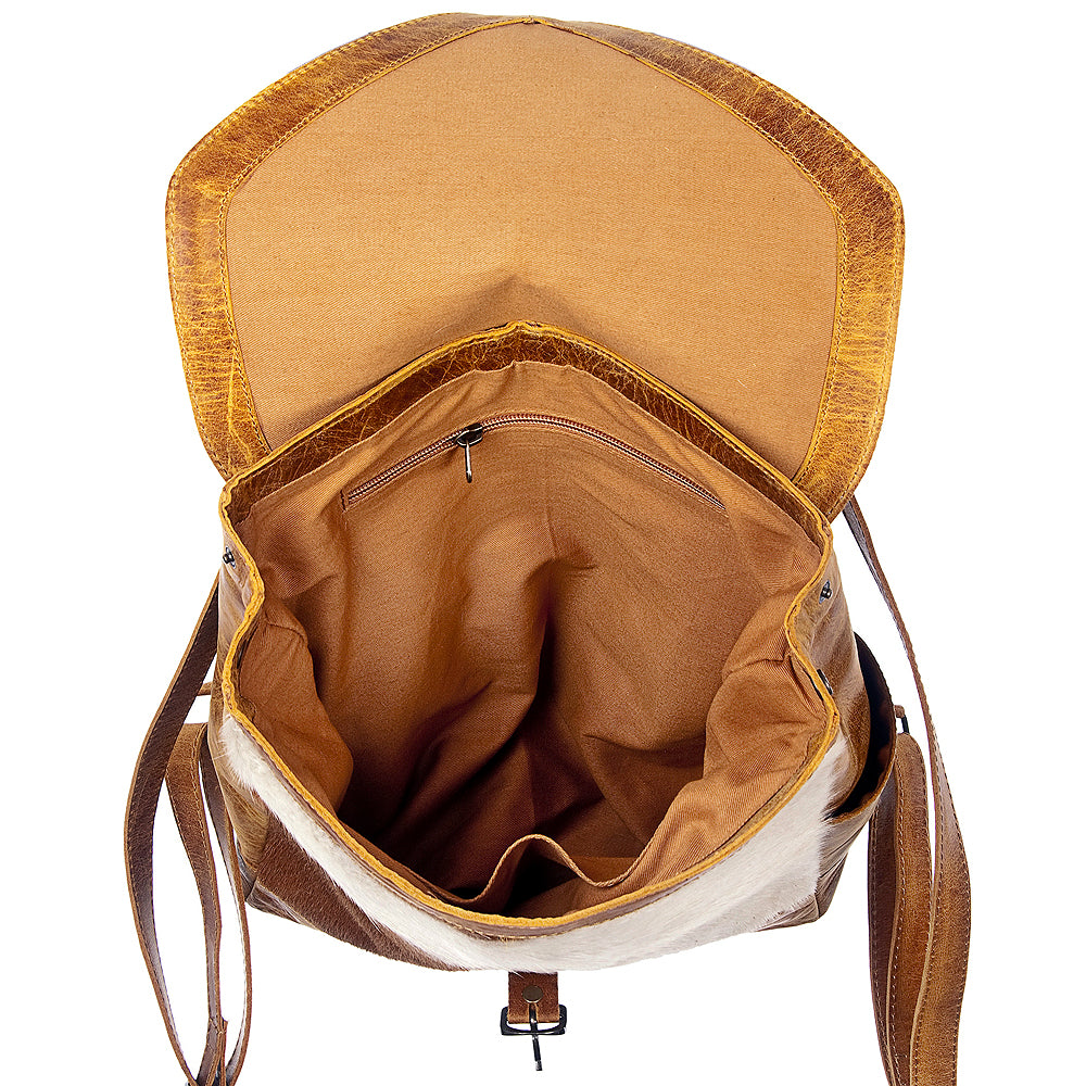 ADBG386 Backpack Hand Tooled Leather Western Cowhide Handmade Genuine Full Grain Backpack for Women