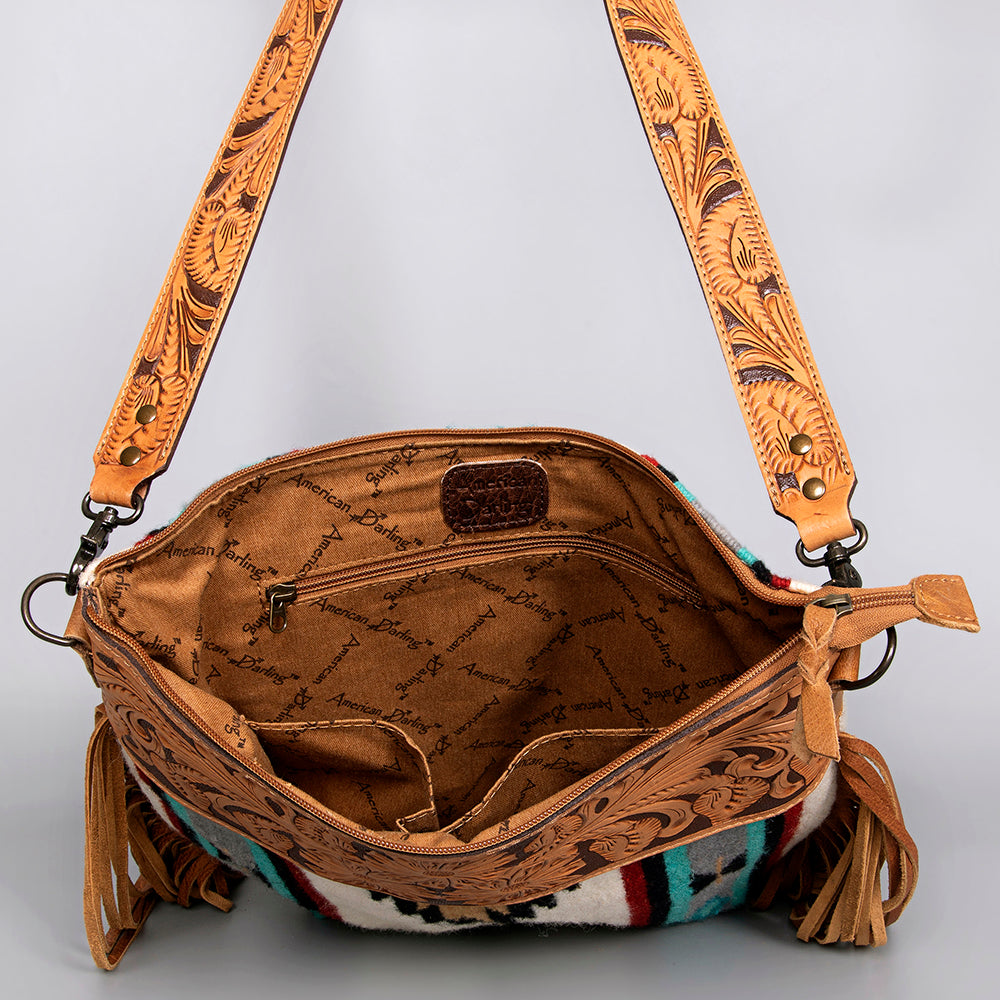 ADBG210 Hand Tooled Crossbody Genuine Western Leather Women Bag