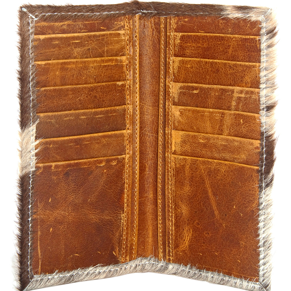 ADBG258 Exotic Hair-On Hide Leather Wallet -Western Style