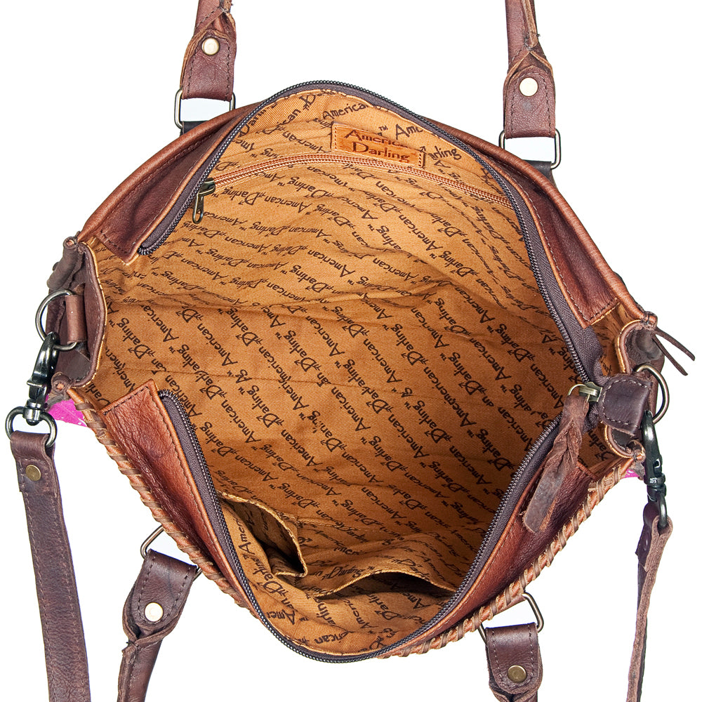 LC-ADBGS118PKACSL Tote Hair-On Genuine Western Leather Women Bag Cady