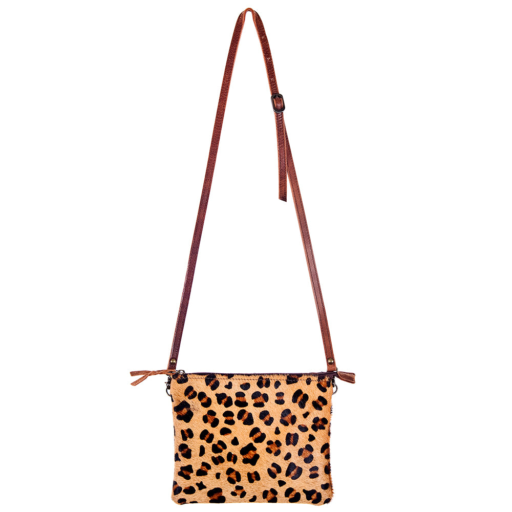 ADBG109 American Darling Western Leather Crossbody Bag Hair-On Cowhide and Fringe