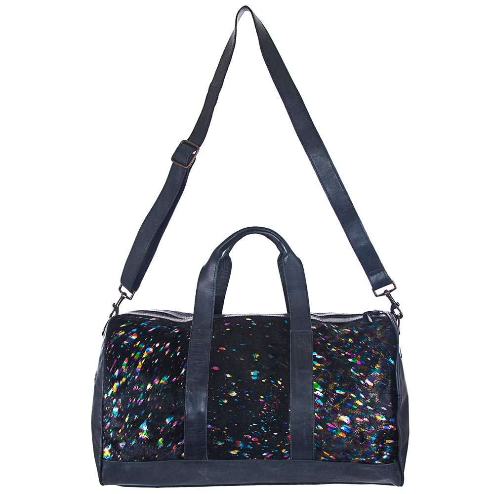 LC-ADBGS174BKBR Duffel Genuine Western Leather Women Bag Sally