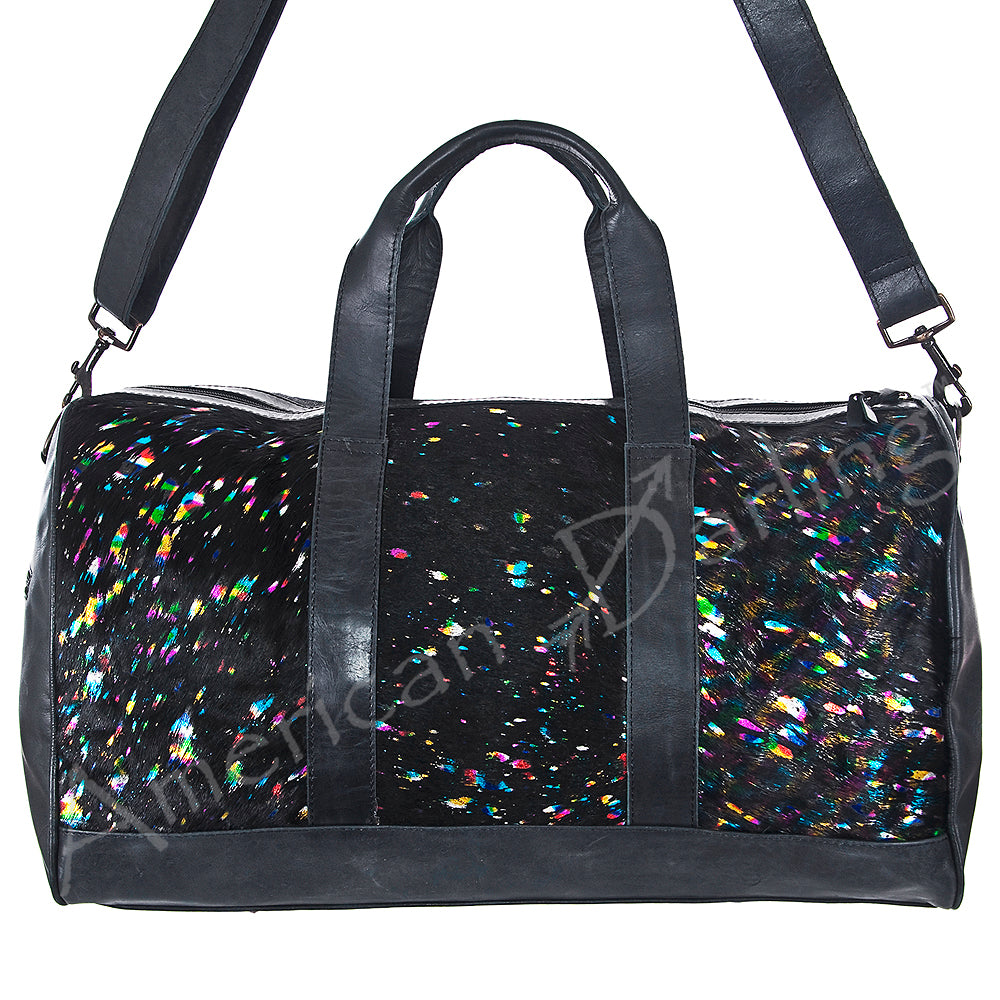 LC-ADBGS174BKBR Duffel Genuine Western Leather Women Bag Sally