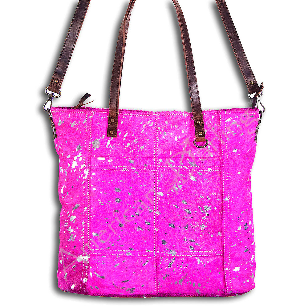 ADBG106 American Darling Hair-on Cowhide Western Tote Bag Genuine Leather