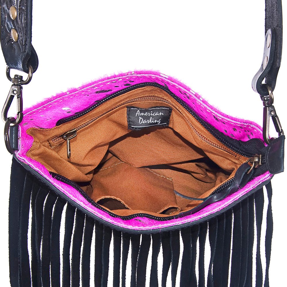 LC-ADBGS172PKACSLBK Crossbody Genuine Western Leather Women Bag