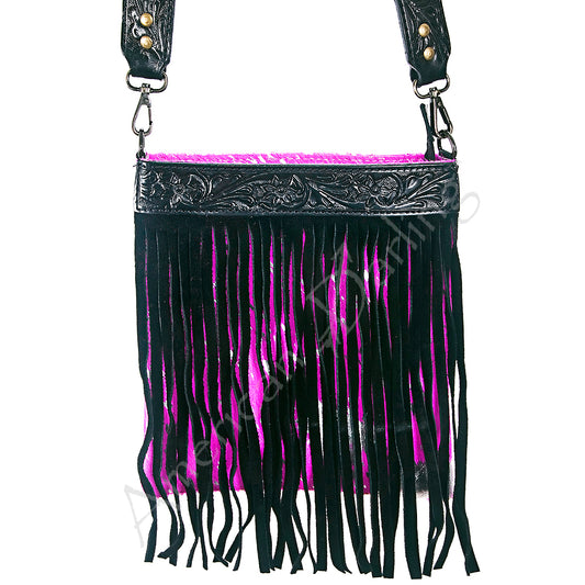 LC-ADBGS172PKACSLBK Crossbody Genuine Western Leather Women Bag