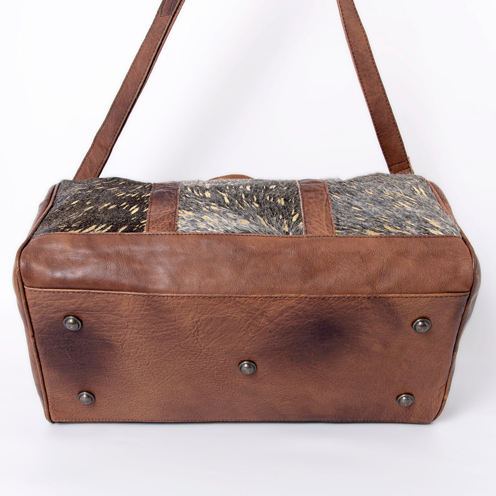 LC-ADBGS174 Cowhide Leather Duffle Bag - Genuine Western Travel Weekender