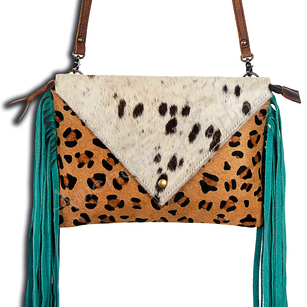 ADBG490 Envelope Hair On Genuine Western Leather Women Bag