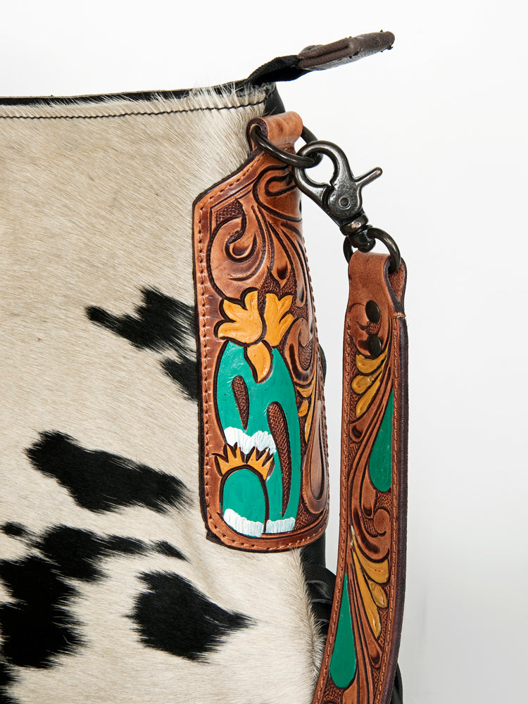 LC-ADBGZ132BKW  Crossbody Genuine Western Leather Women Bag