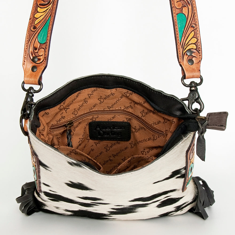 LC-ADBGZ132BKW  Crossbody Genuine Western Leather Women Bag