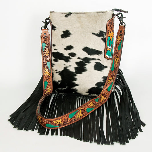 LC-ADBGZ132BKW  Crossbody Genuine Western Leather Women Bag