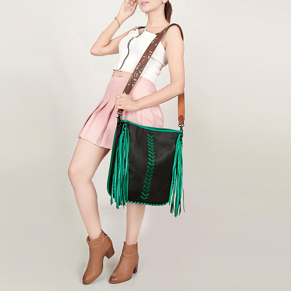 LC-ADBGZ135BK Crossbody Genuine Western Leather Women Bag