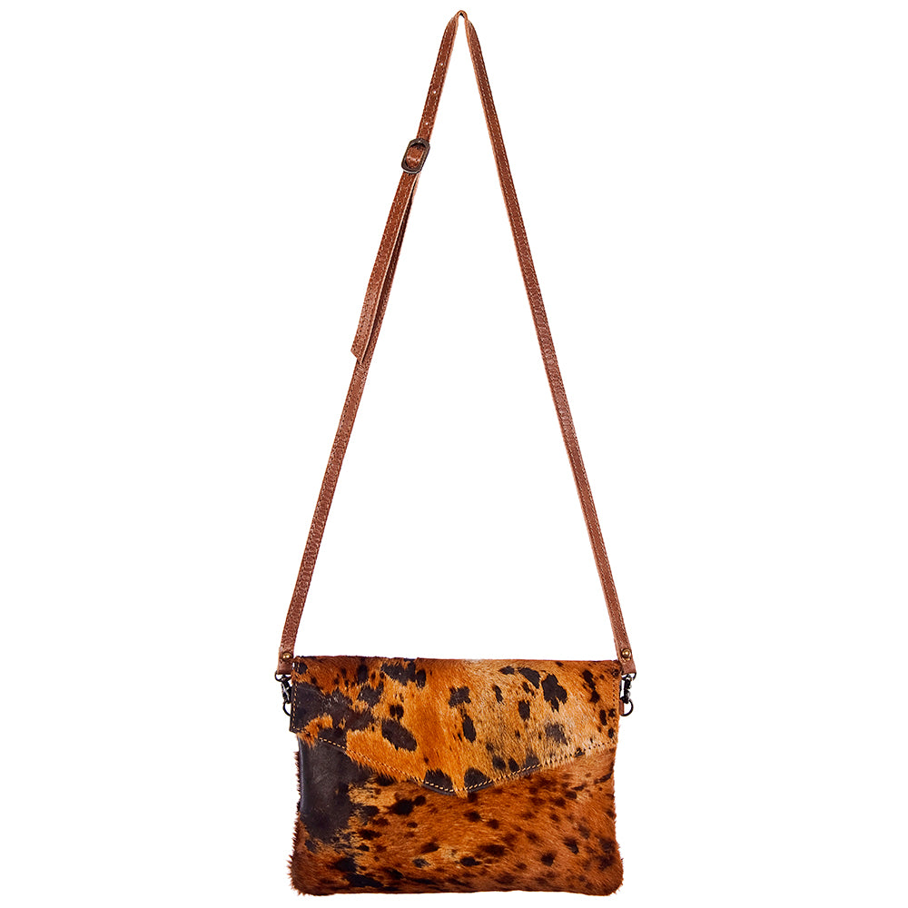 ADBGS178 Hair-On Cowhide Leather Crossbody Envelope - Western Style Purse