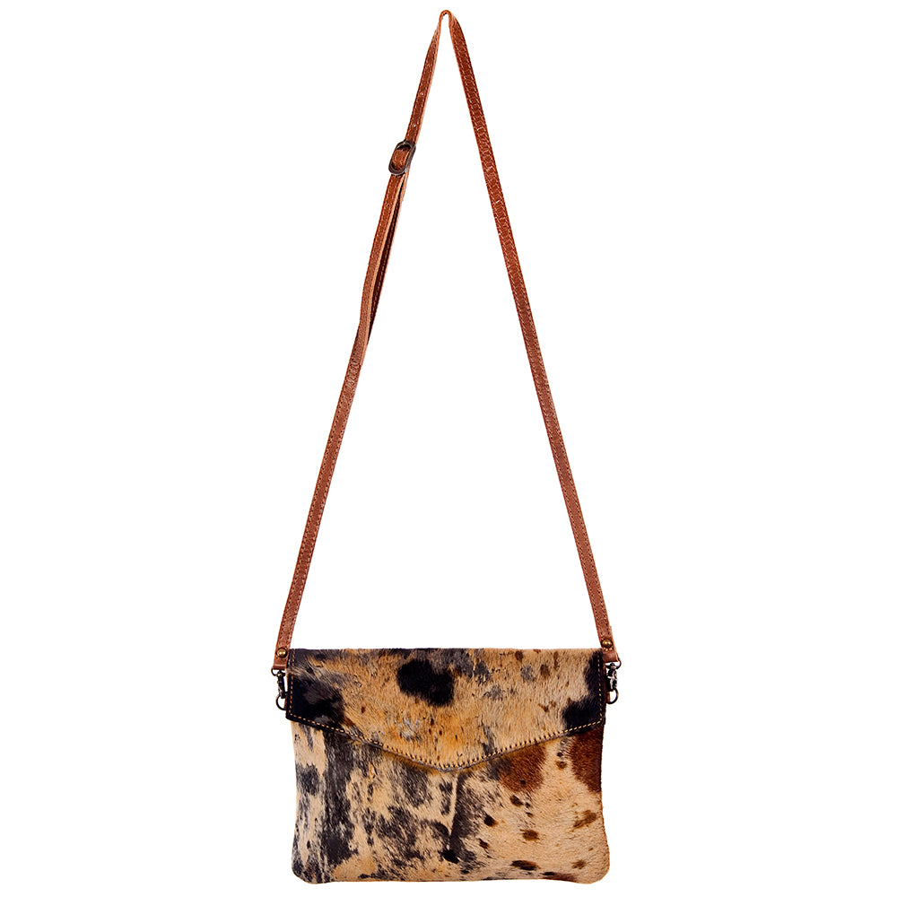 ADBGS178 Hair-On Cowhide Leather Crossbody Envelope - Western Style Purse