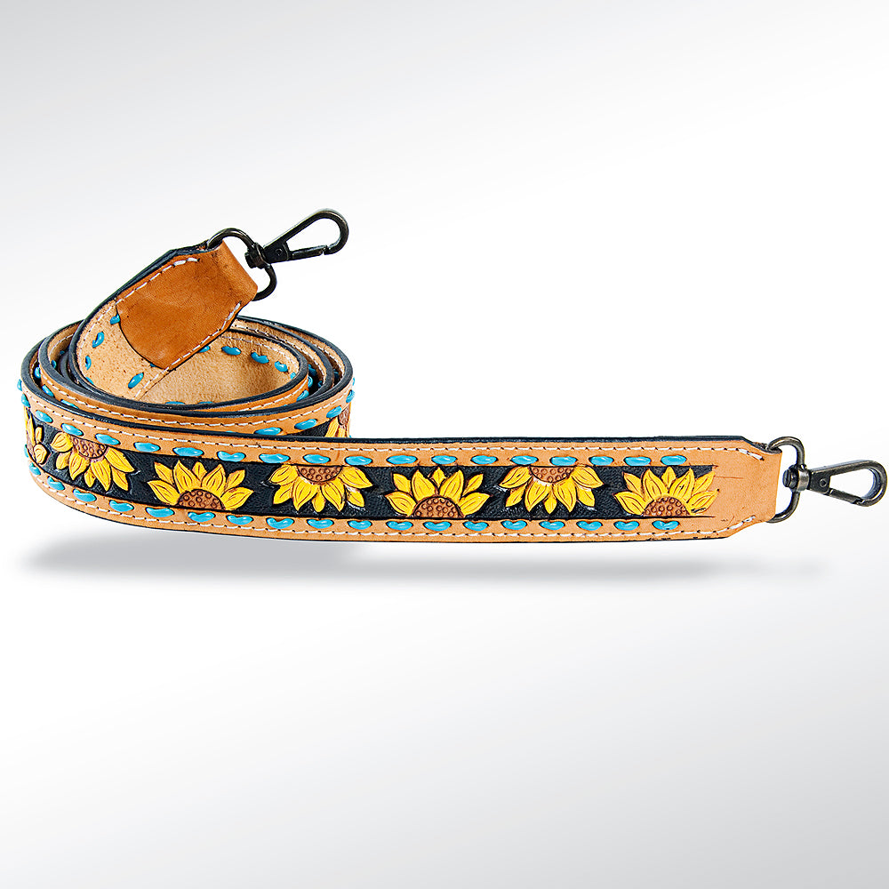 LC-ADSTF101  Hand Tooled Genuine Leather Handle Strap