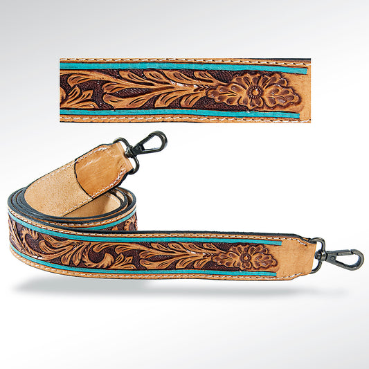 LC-ADSTF103 Hand Tooled Genuine Leather Handle Strap
