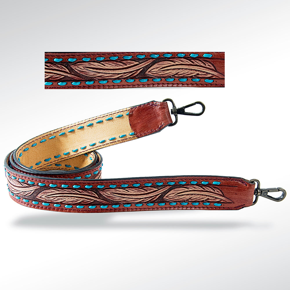 LC-ADSTF108 Hand Tooled Genuine Leather Handle Strap