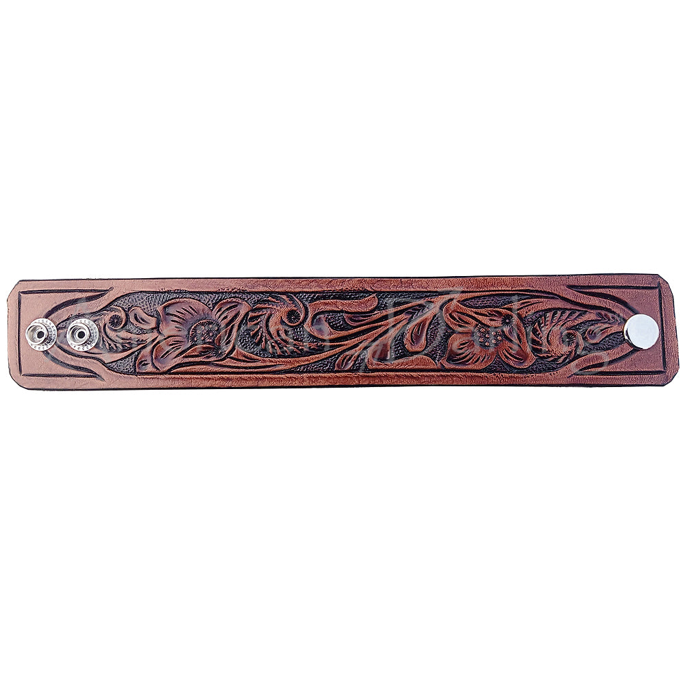 LC-ADBRF118 Hand tooled Genuine Leather Bracelet women