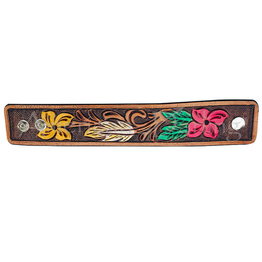 LC-ADBRF122 Hand tooled Genuine Leather Bracelet women
