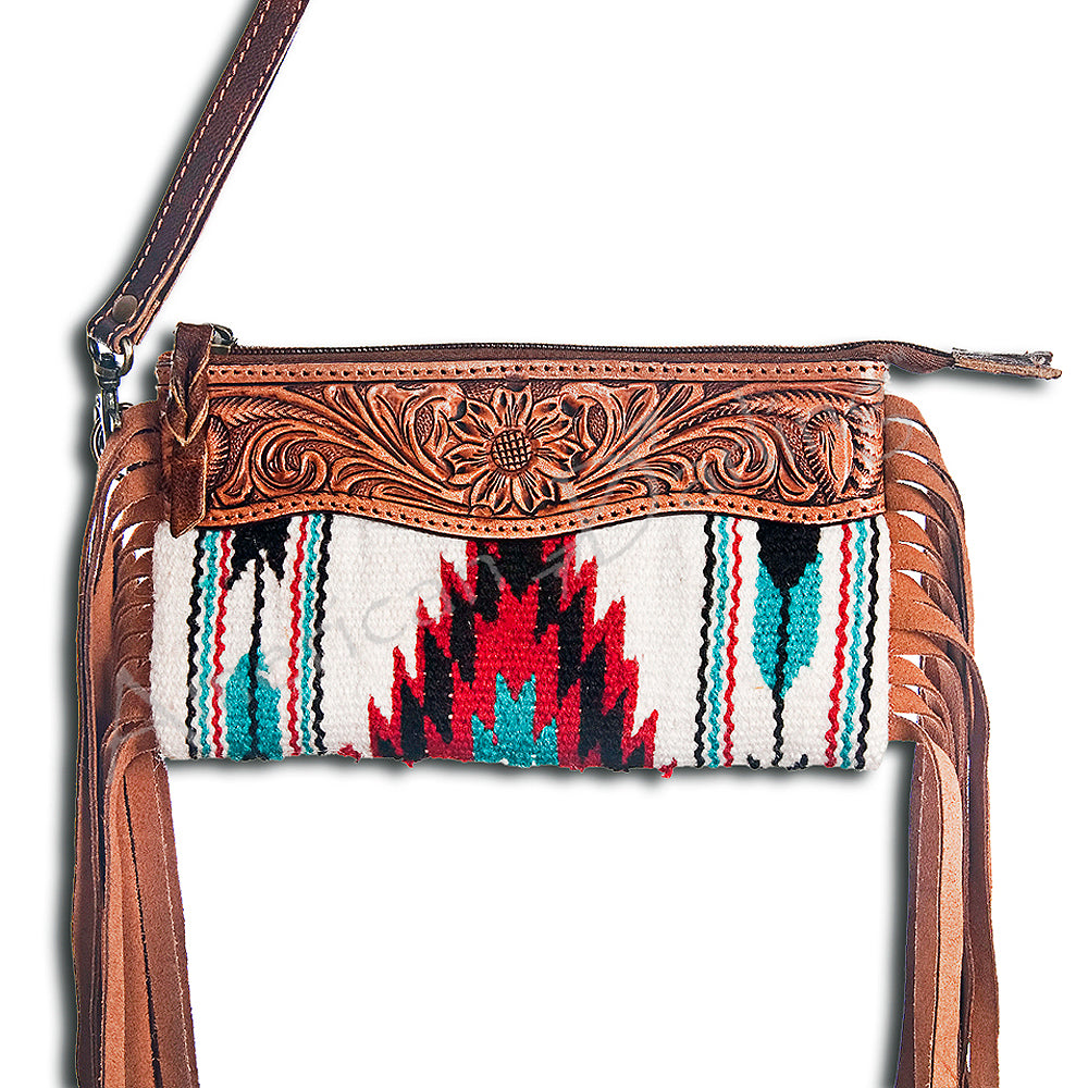 LC-ADBGZ157DAR1 Wristlet Genuine Western Leather Women Bag