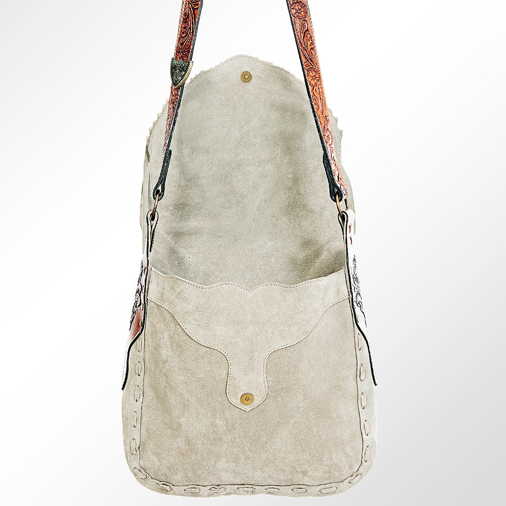 LC-ADBGH133 Crossbody Hair On Genuine Western Leather Women Bag