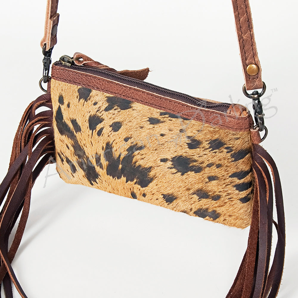 ADBGS142 Mini Crossbody - Hair-On Leather Fringe Bag with Removable Strap