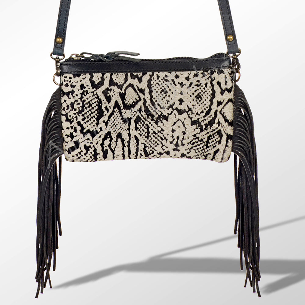 LC-ADBGS142 Hair-On Mini Crossbody - Western Leather Purse with Adjustable Strap