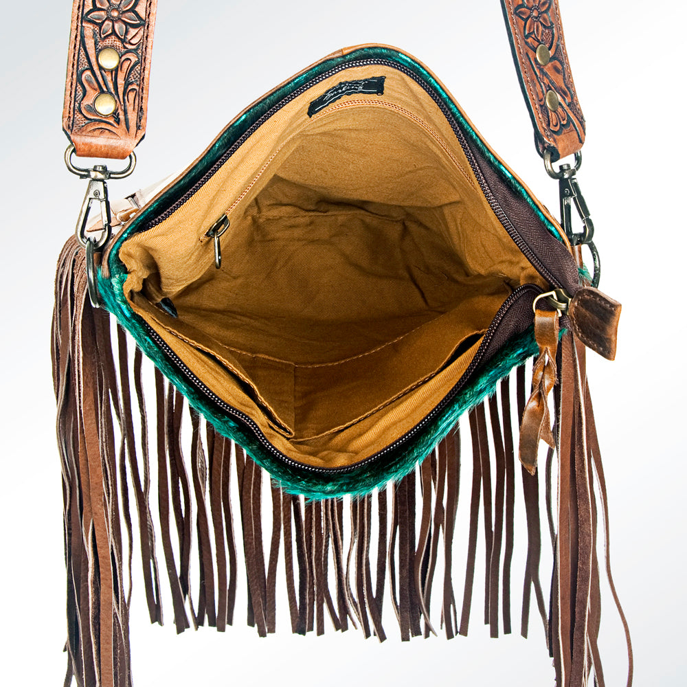 ADBGS192 Large Crossbody Genuine Western Leather Women Bag Pearl