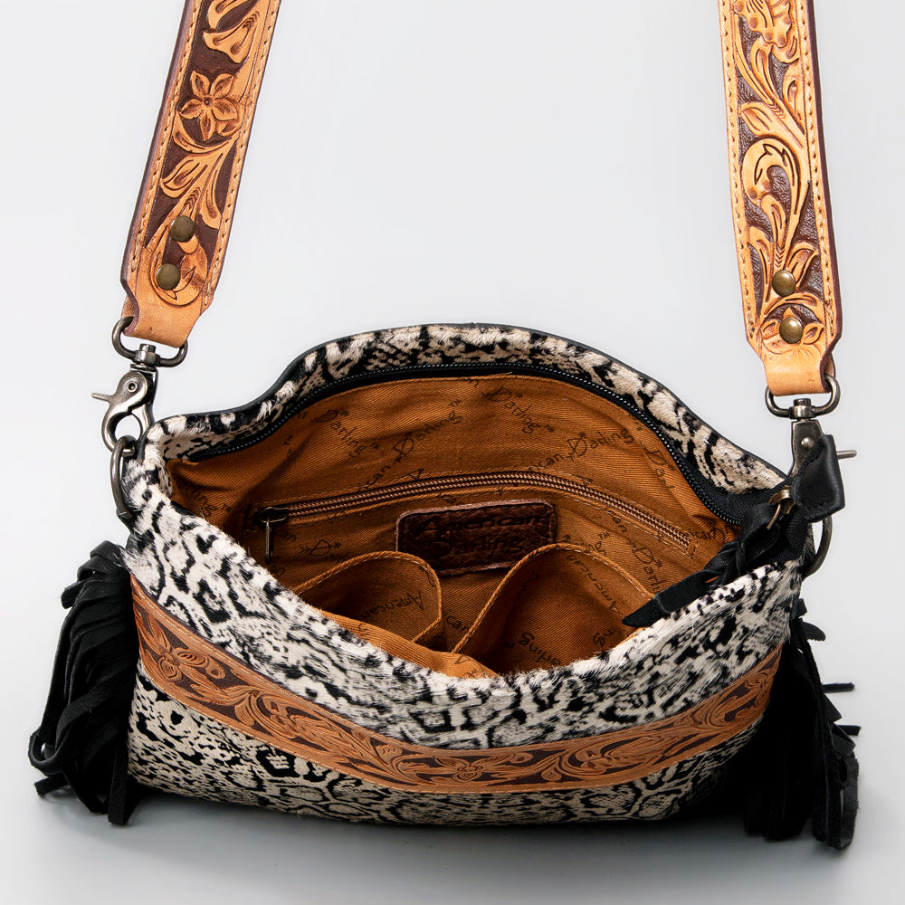 ADBGS192 Large Crossbody Genuine Western Leather Women Bag Pearl