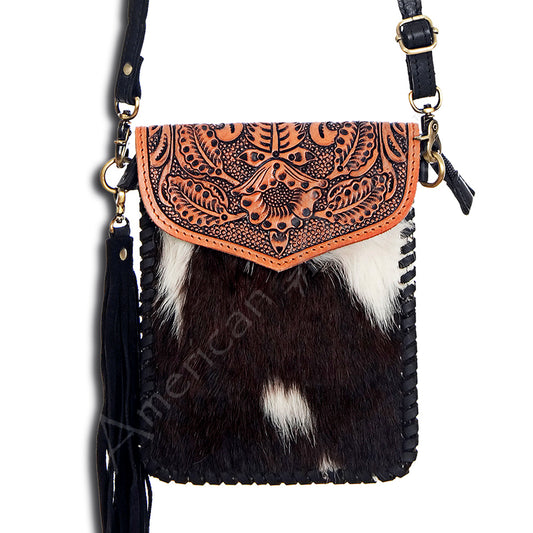 LC-ADBGD115 Crossbody Hair-On Genuine Western Leather Women Bag