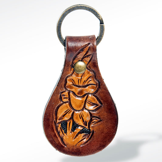 LC-ADKR146 Hand Tooled Genuine Leather Keyring