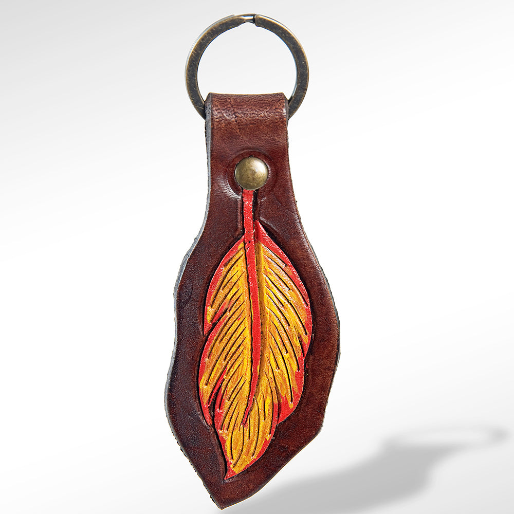 LC-ADKR147 Hand Tooled Genuine Leather Keyring