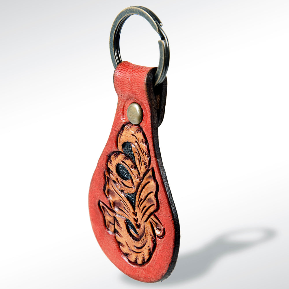 LC-ADKR151 Hand Tooled Genuine Leather Keyring