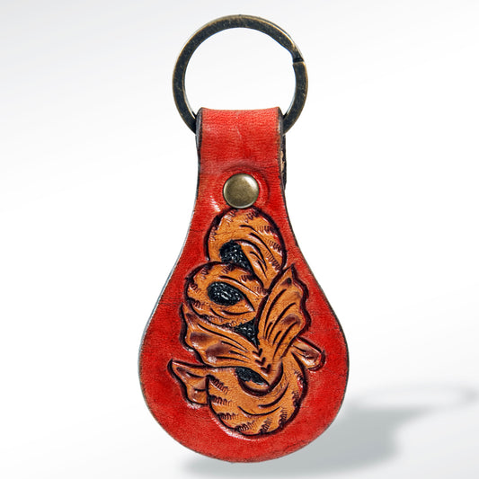 LC-ADKR151 Hand Tooled Genuine Leather Keyring